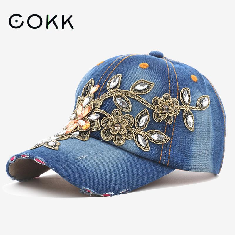 Embroidery On Jeans - COKK Dames Baseball Cap Diamant Schilderij
