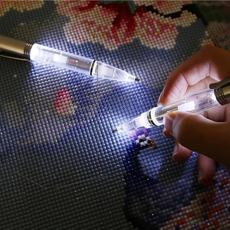 Embroidery X Stitch - LED-licht Diamantschilderpen 1 st. Verlichtingsboorpen voor