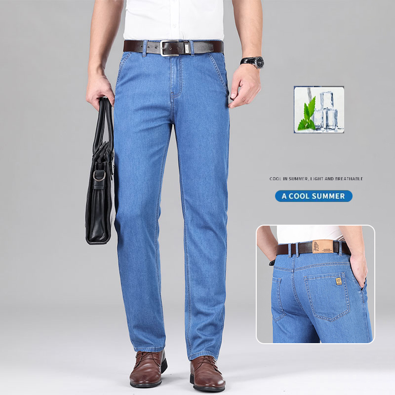 Embroidery On Jeans - Nieuwe Lyocell Stof Jeans Mannen Zomer