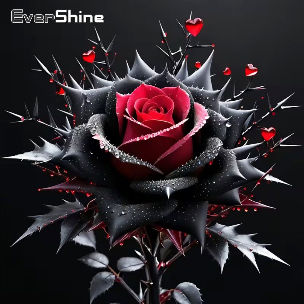Embroidery Rose Stitch - Evershine Diamond Schilderen Rose Flower Mozaïek