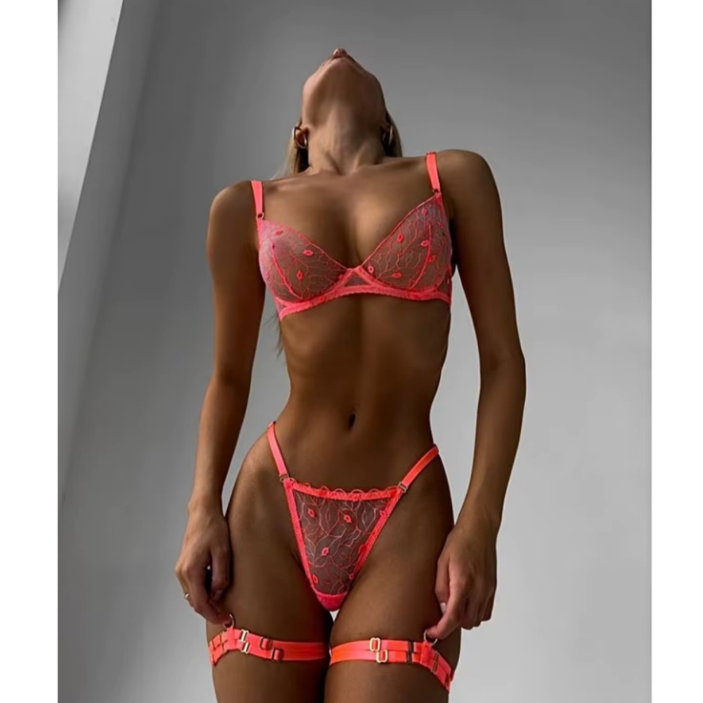 Krasapt sexy oranje transparan - Embroidery Lips recensie en prijs