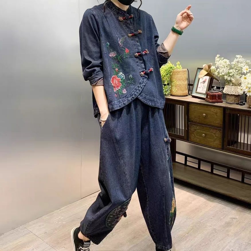 Vintage knop losse geborduurde - Embroidery On Jeans recensie en prijs
