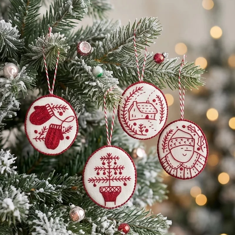 Kerstborduurpakket voor beginn - Embroidery Xmas Ornaments recensie en prijs