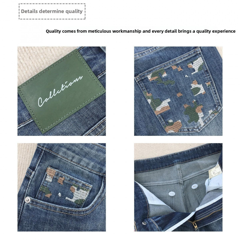 Vintage gewassen denim jeans v - Embroidery On Jeans recensie en prijs