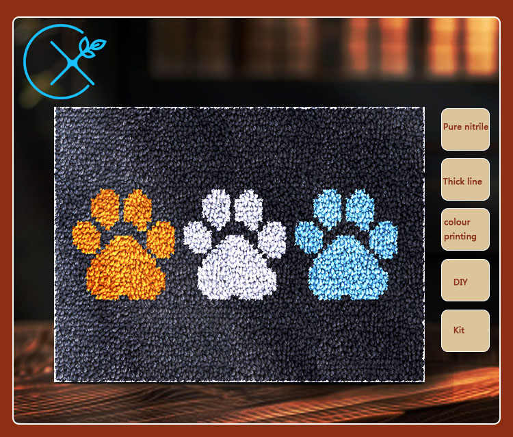 Zwarte Kat klink haak kit tapi - Printed Embroidery Kit recensie en prijs