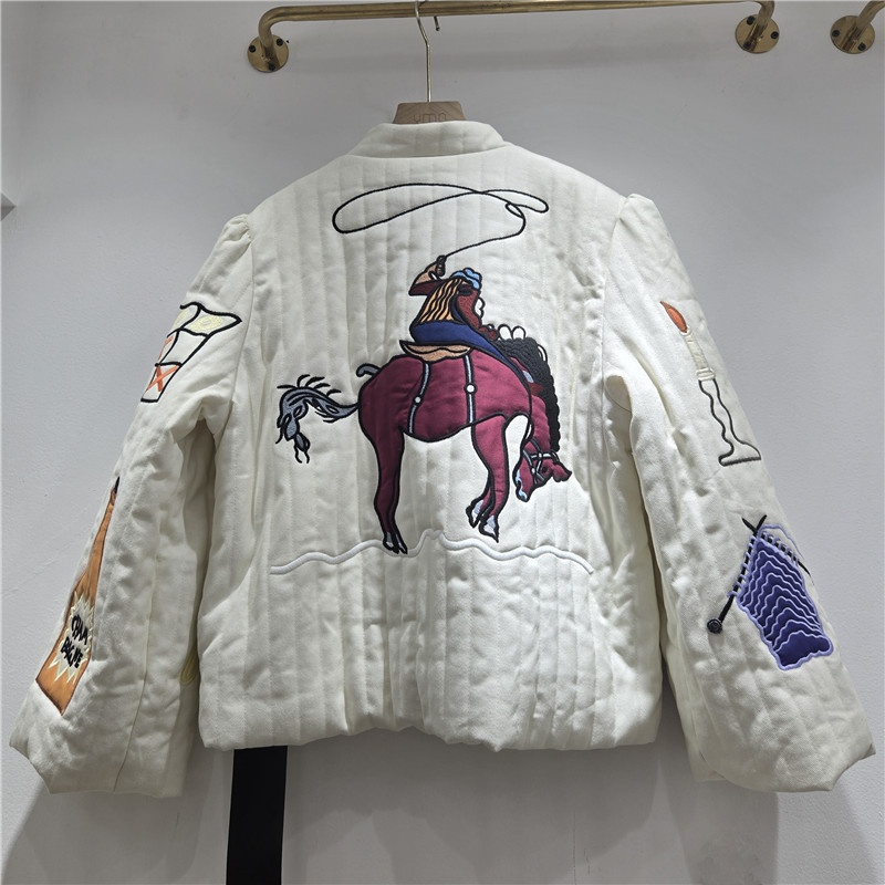 Nieuwe herfst-winter damesjas  - Embroidery Unique Design recensie en prijs