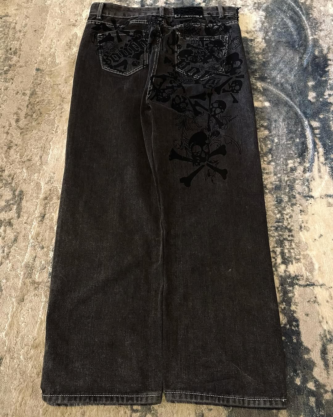 Y2K Straat Nieuwe Schedel Gebo - Embroidery On Jeans recensie en prijs