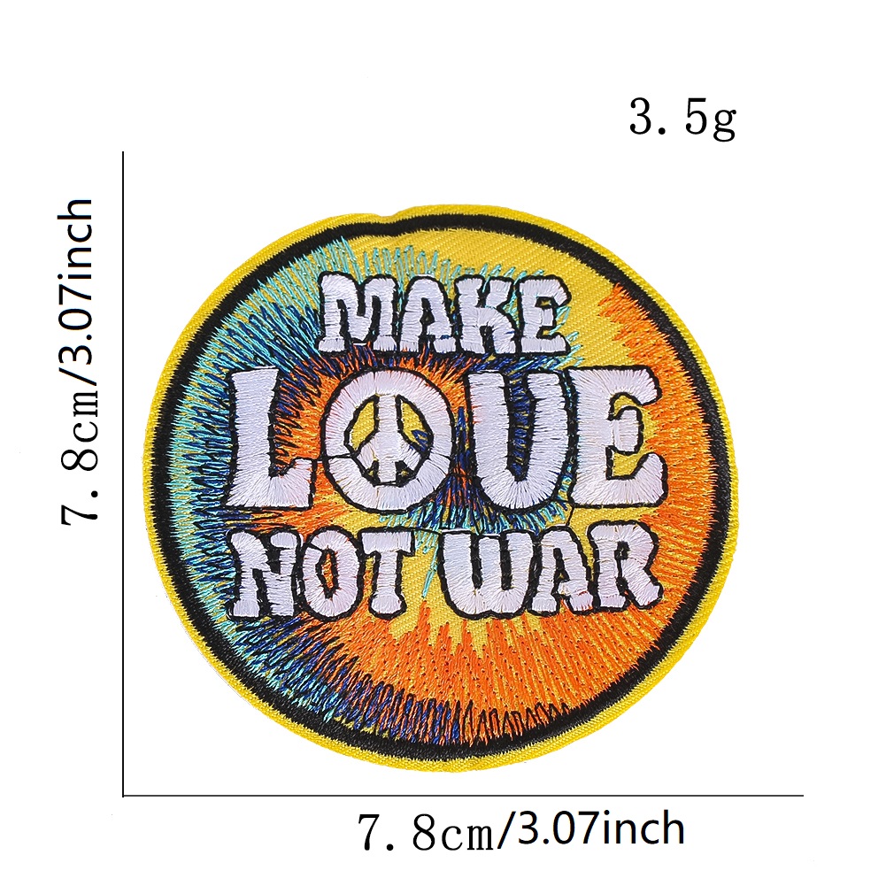 Anti-oorlog Make Love Not War  - Embroidery On Jeans recensie en prijs