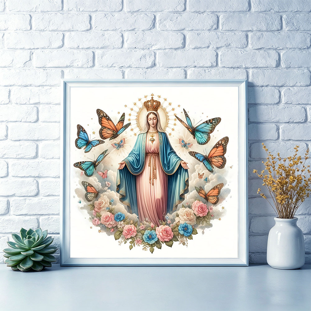 HUACAN Borduurpakketten Maagd  - Embroidery Rose Stitch recensie en prijs