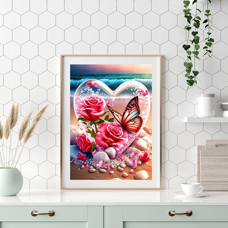 Vlinder Diamantmozaïek Roos Vo - Embroidery Rose recensie en prijs