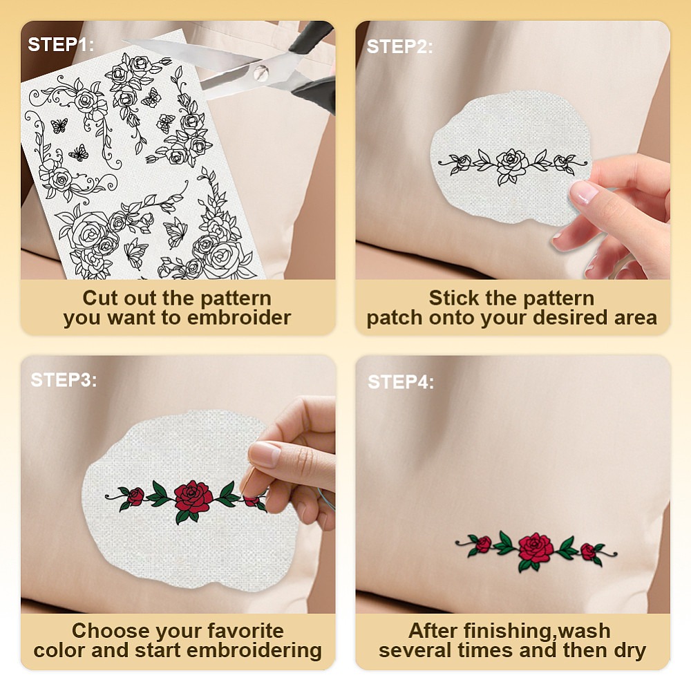 38 stuks rozenkant, 4 vellen w - Embroidery Rose Stitch recensie en prijs