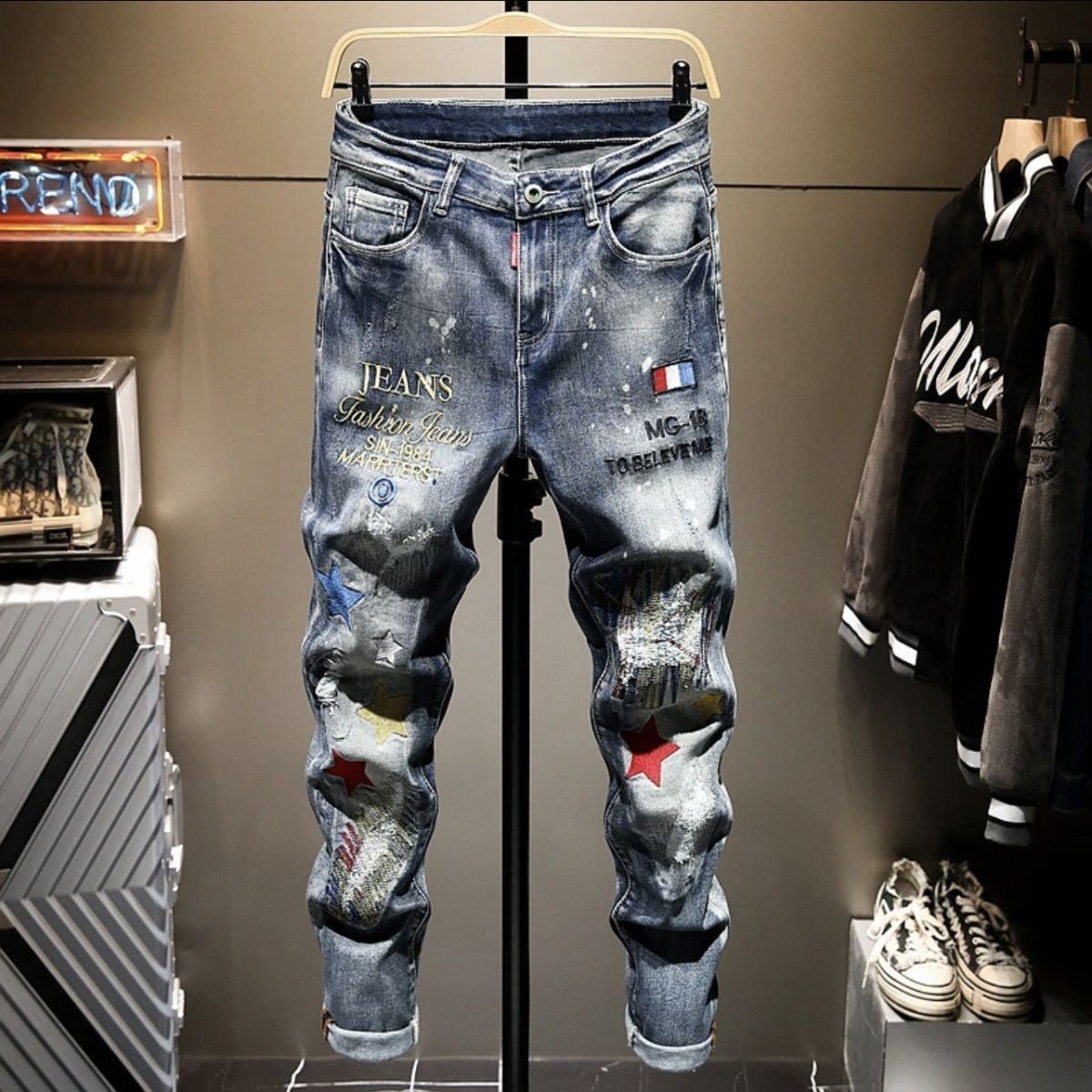 High-end Amerikaanse zware ind - Embroidery On Jeans recensie en prijs