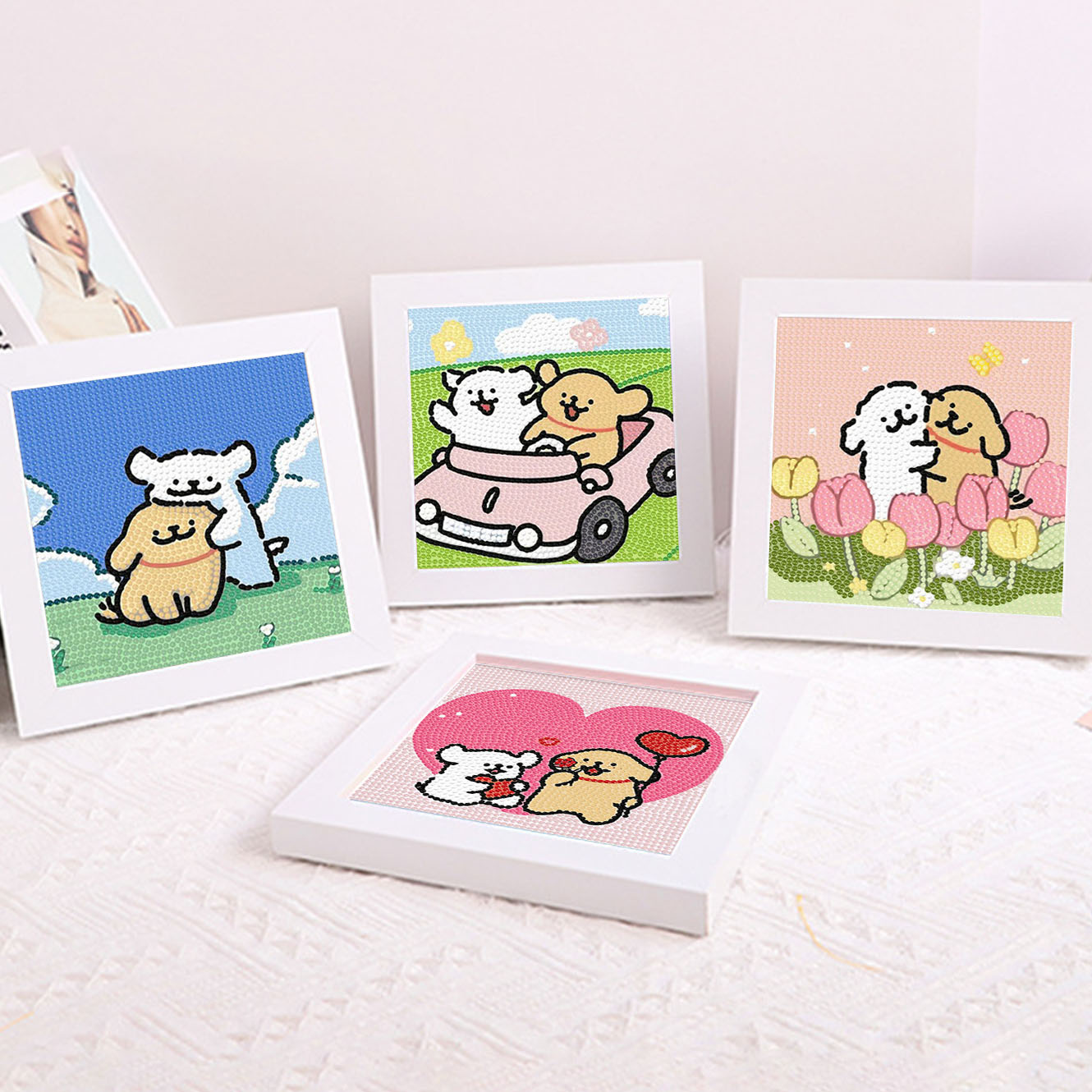 Cartoon Line Puppy Crystal Dia - Embroidery Service recensie en prijs