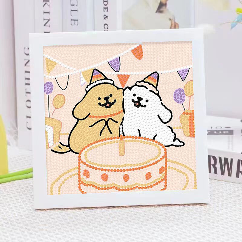 Cartoon Line Puppy Crystal Dia - Embroidery Service recensie en prijs