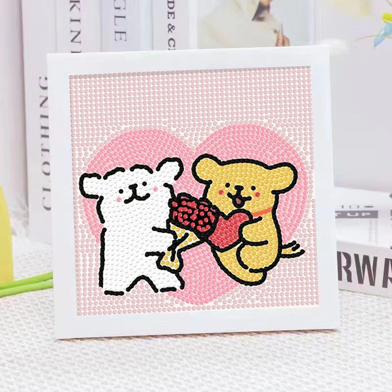 Cartoon Line Puppy Crystal Dia - Embroidery Service recensie en prijs