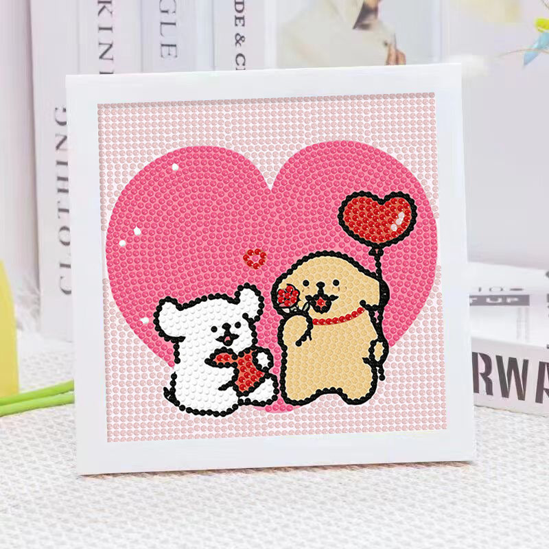 Cartoon Line Puppy Crystal Dia - Embroidery Service recensie en prijs