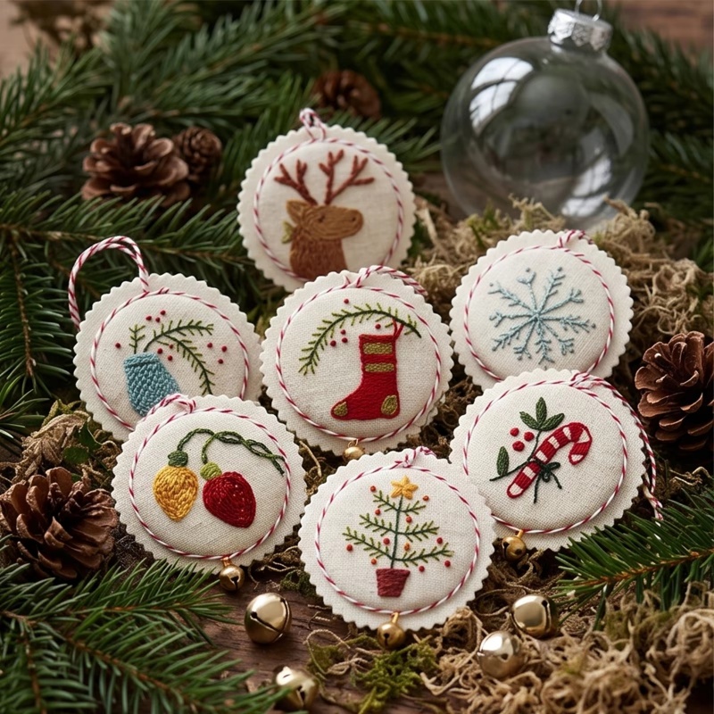 Kerstborduurpakket voor beginn - Embroidery Xmas Ornaments recensie en prijs