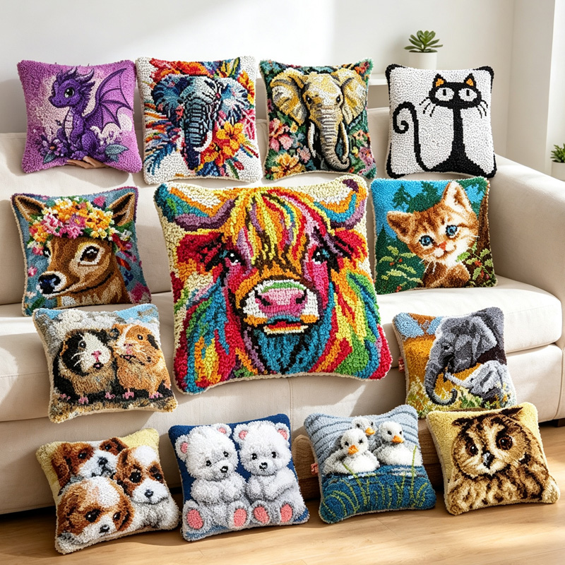 Hond Kat Dinosaurus Koe Dier K - Printed Embroidery Kit recensie en prijs