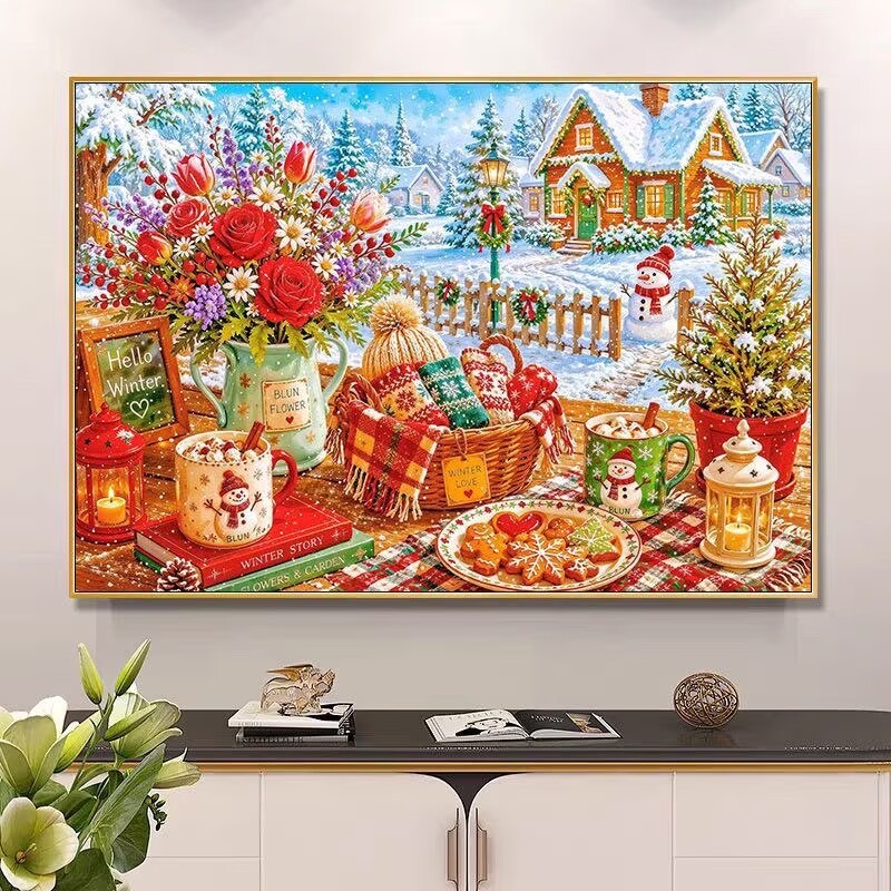 9CT 14ct Winter Gedrukte Kits  - Embroidery Thread Yarn recensie en prijs
